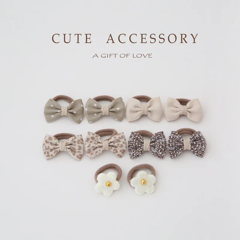 Baby Girl Hairband Cartoon Bow Bunny Bear Kids Hair Accessories Fall Winter Children Elastic Hair Bands Princess Hair Tie