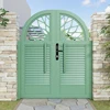 Factory Customize Durable America Australia Europe Style Metal Iron Aluminum Villa Home Fence Courtyard Doule Gate with Lock 4