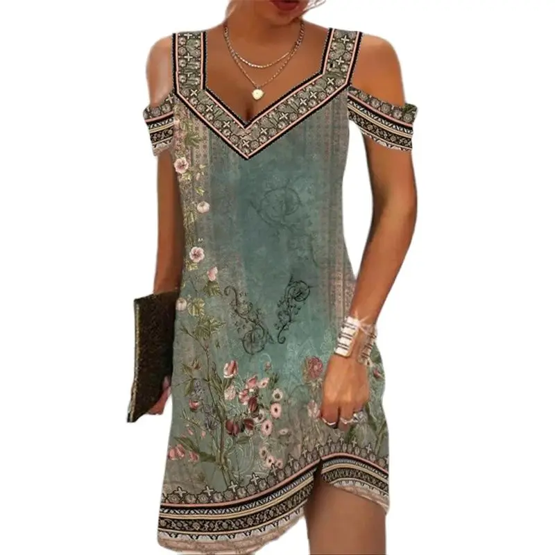 Floerns - Vestido Largo De Otoño Para Mujer, Con Hombros