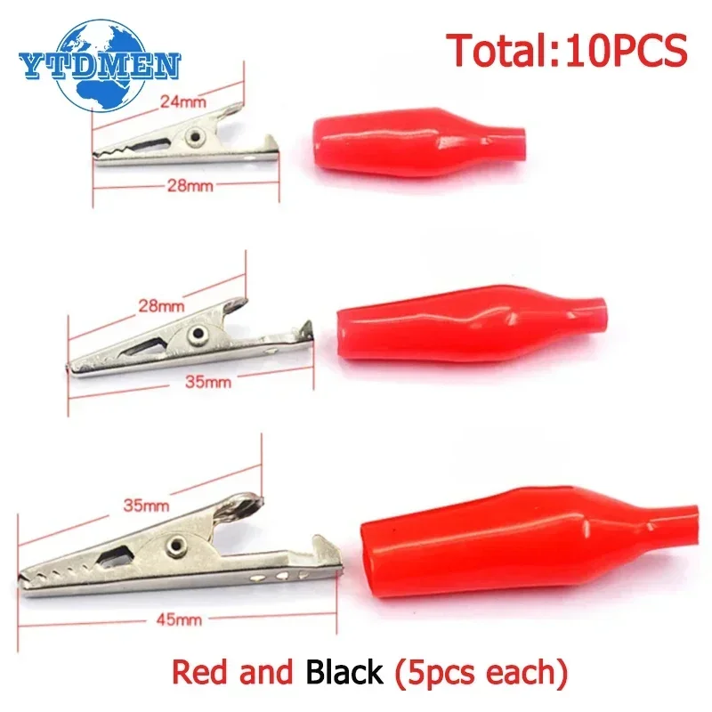 Alligator Clips 24*28mm 28*35mm 35*45mm DIY Kit Electric Test Clip 10PCS