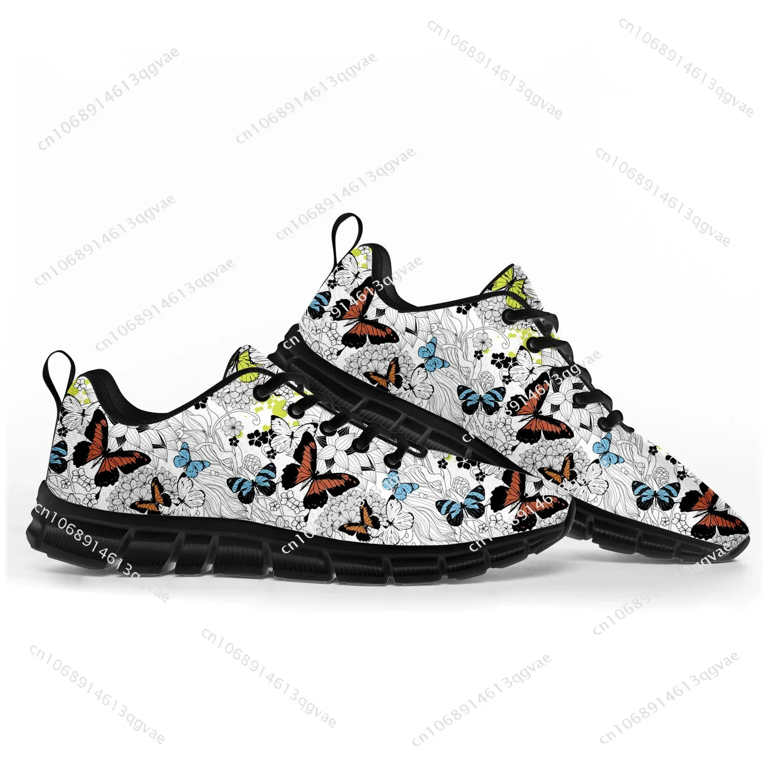 Butterfly Prints Sports Shoes Mens Womens Teenager Kids Children Customized Sneakers Casual Tailor Made Shoe High Quality Couple