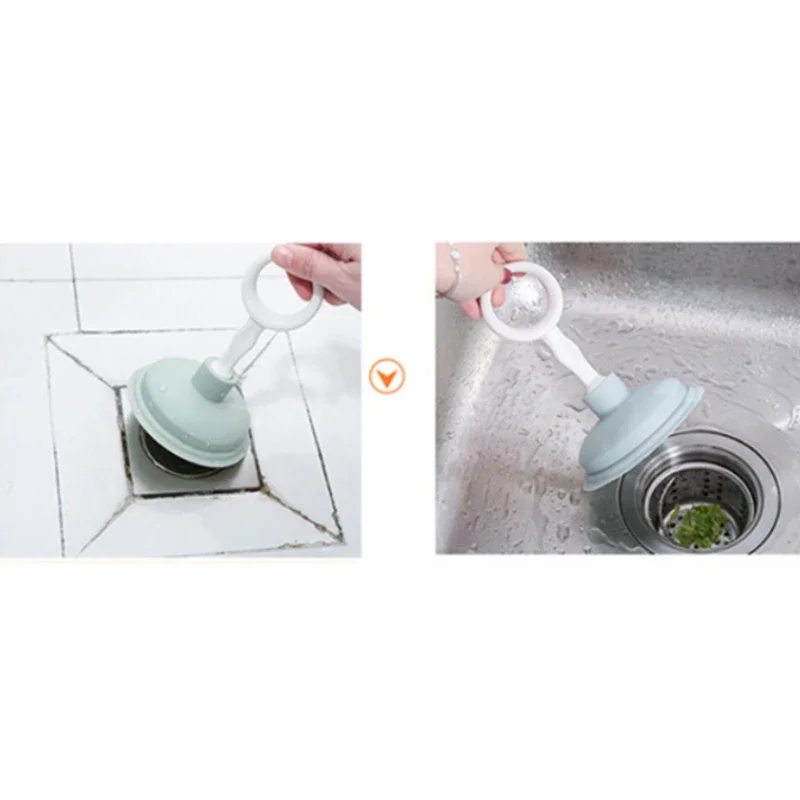 1 Pc Portable Bathroom Sink Toilet Dredge Plunger Household Sewer Hair Cleaner Kitchen Sink Pipe Dredge Household Cleaning Tools