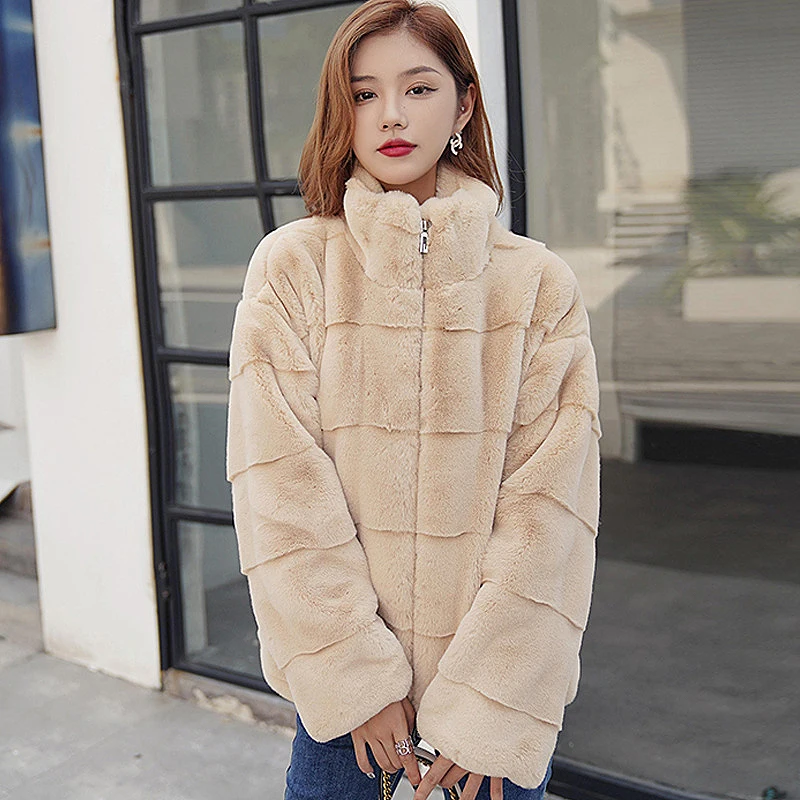Warm Plush Jacket Women Winterwear 2022 Faux Fur Coat Female Winter