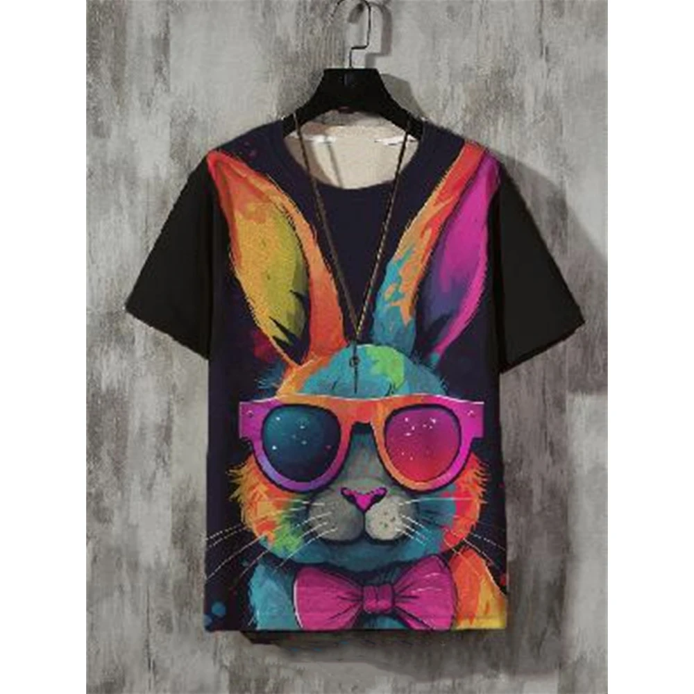 Men Casual Funny Animal Frog 3D Print Short Sleeve T Shirt