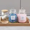 2L Clear Glass Laundry Jar Set Cookie Jar Clear Glass Laundry Detergent Jar With Lid With Spoon 3