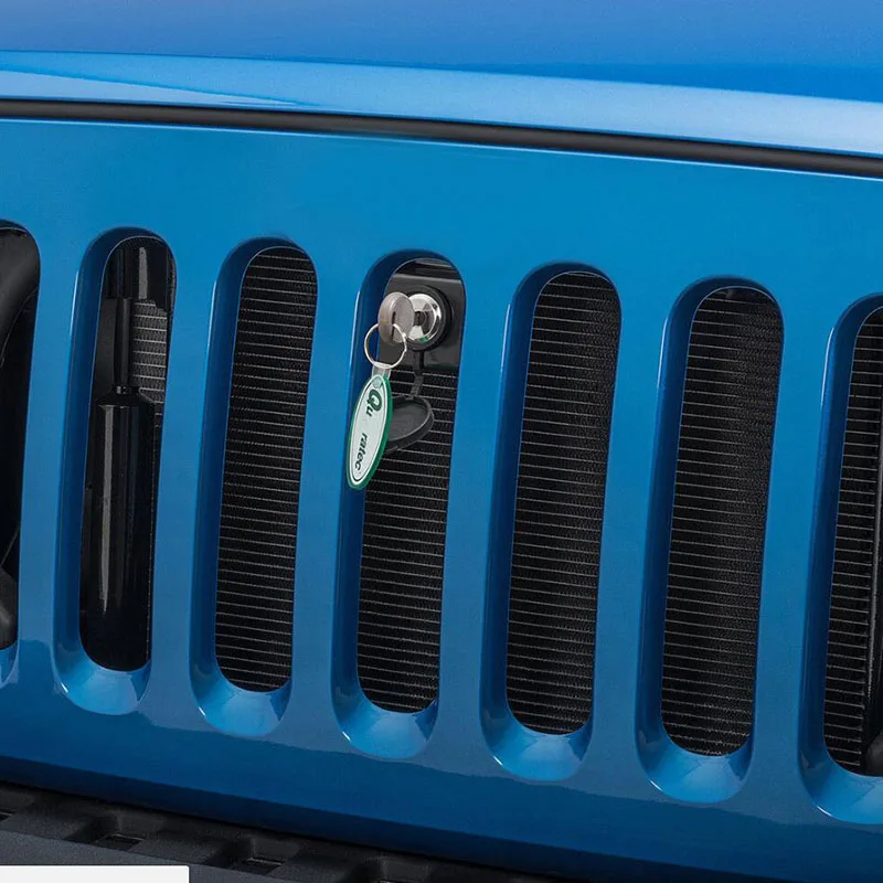Serrure De Capot Avec 2 Clés Pour Jeep Wrangler JK (2007-2017) - Acier, Coque Caoutchouc étanche - Dimensions ~18.6x16.5x12.7 Cm