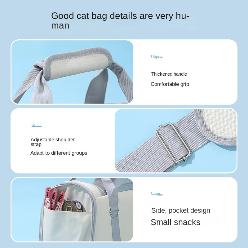 Pet Carrier Bag Pet Bag Pet Outing Portable Cat Dogs Handbag Summer Breathable Carrier Travel Puppy Kitten Single Shoulder Bag Pet Carrying Bag Supplie