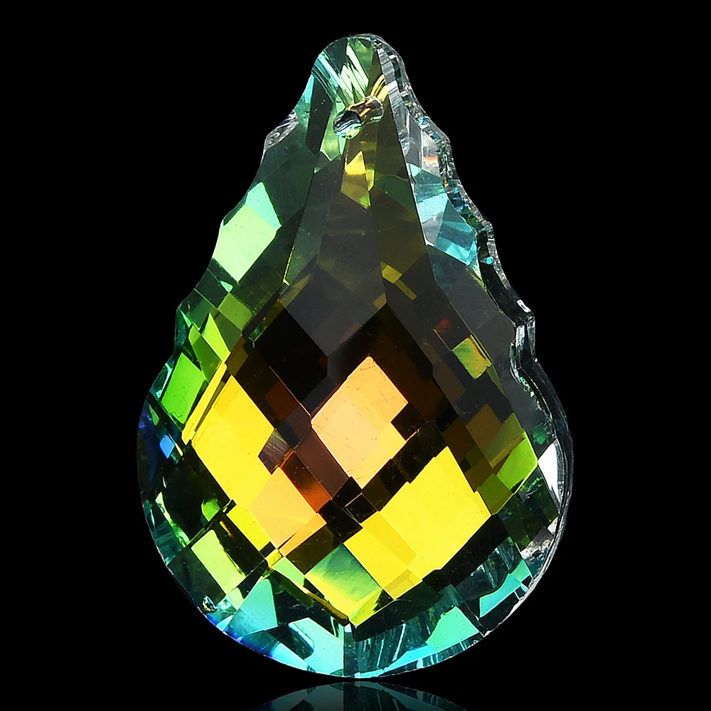 1Pc 50mm Crystal Glass Prism Suncatcher Rainbow Maker Hanging Oval Pendant For Window Ornament Chandelier Parts DIY Home Decor