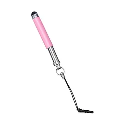 Universal 3 - Piece Retractable Stylus Touch Pen Set - Mini Capacitive Design (Pink)