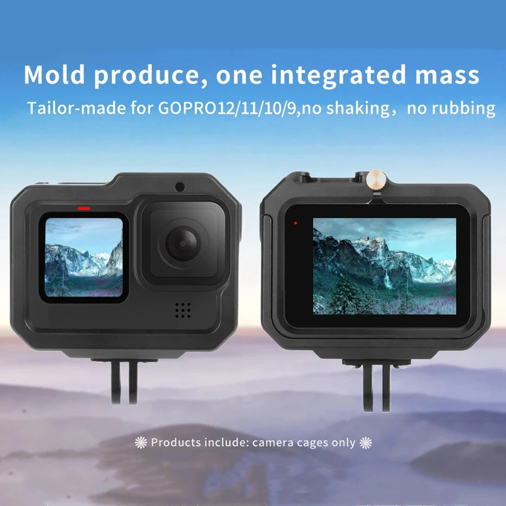 액세서리 Gopro Hero13 12 11 카메라 용 알루미늄 쉘 마운트 Gopro Hero 10 9 용 60M 방수 하우징 케이스 보호 프레임