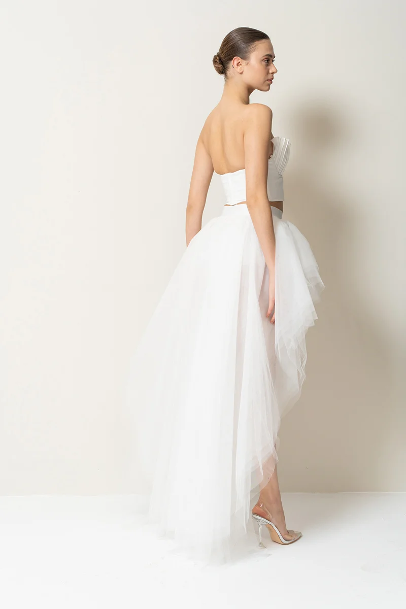 Bridal Petticoat Waist Cinching Flattering Long Tulle Skirt Adult Waves Underskirt Cocktail TUTU Skirt Goth