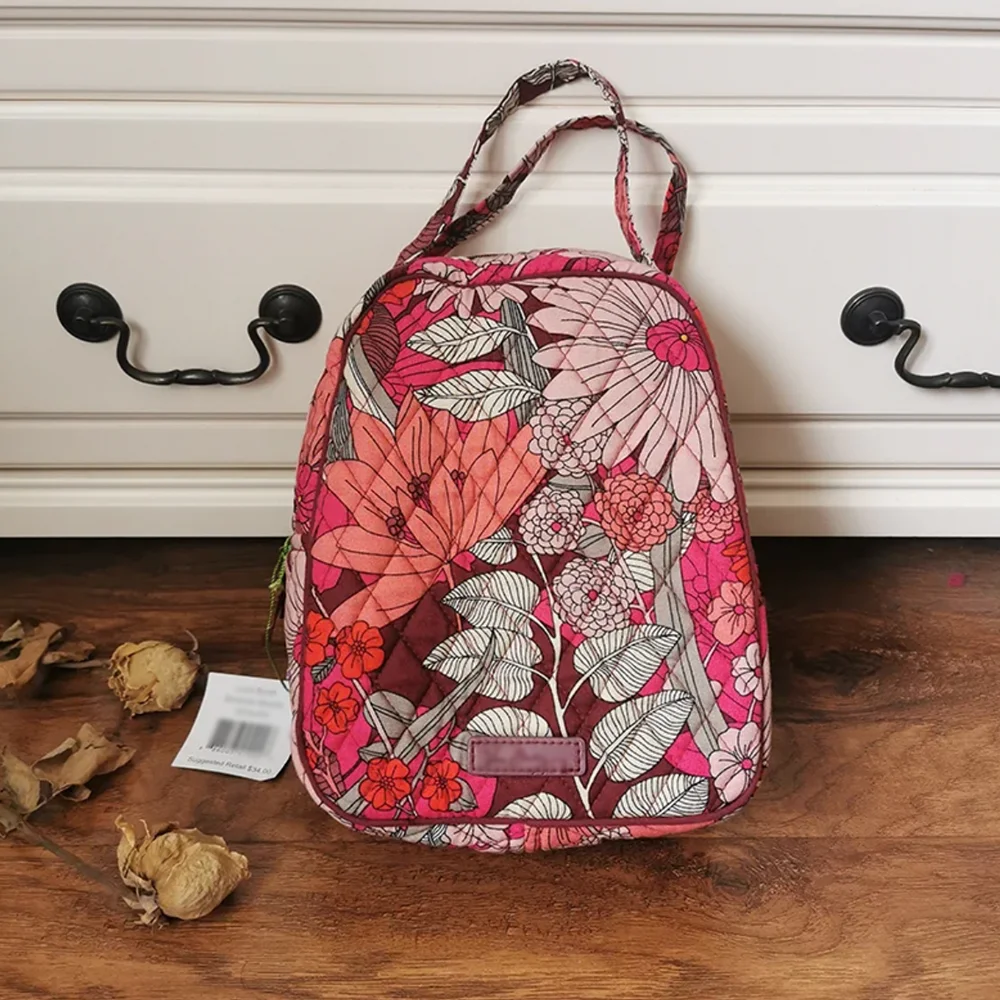VB fresh bag lining waterproof picnic flower cloth student meal bag