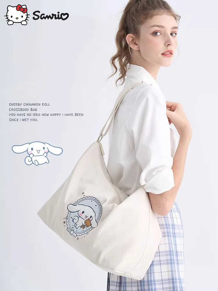 

Genuine Sanrio Hello Kitty Crossbody Bags For Women Cartoon Cute Cinnamoroll Handbag Simple Design Stylish Y2k Trend Tote Bag