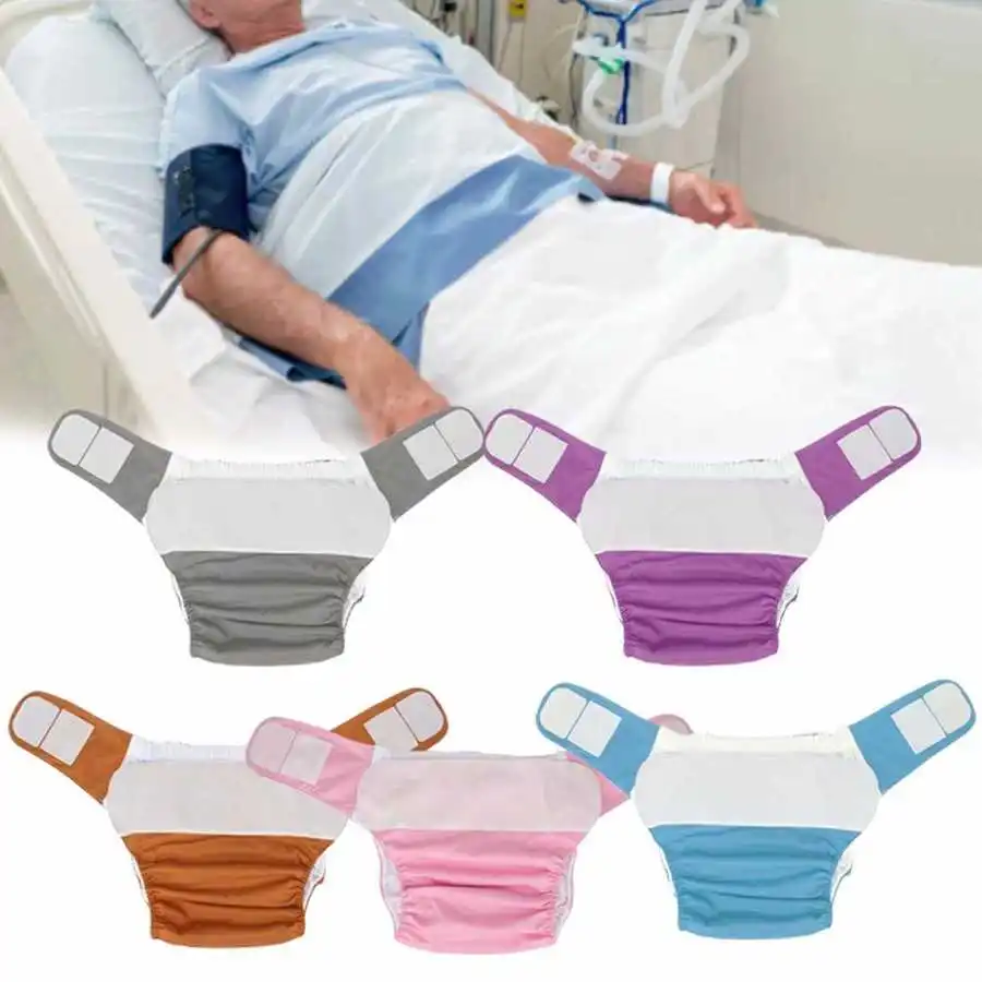 Reusable Adult Diaper Waterproof Washable Adult Elderly Cloth Diapers Pocket Nappies Adjustable Diaper Pants For Men & Women reusable diapers