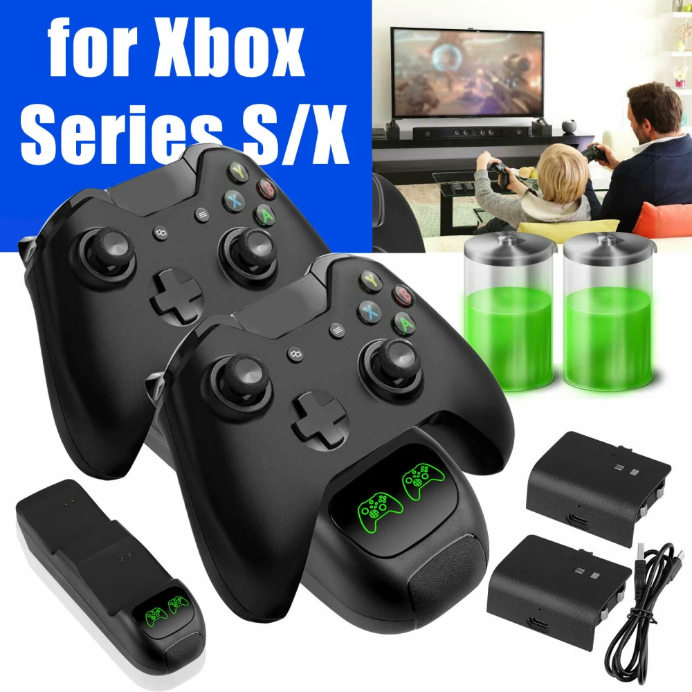 

Dual Charging Dock Charger For Series X S Controllers WithBattery Packs Controller Charger Dock For Series S/X