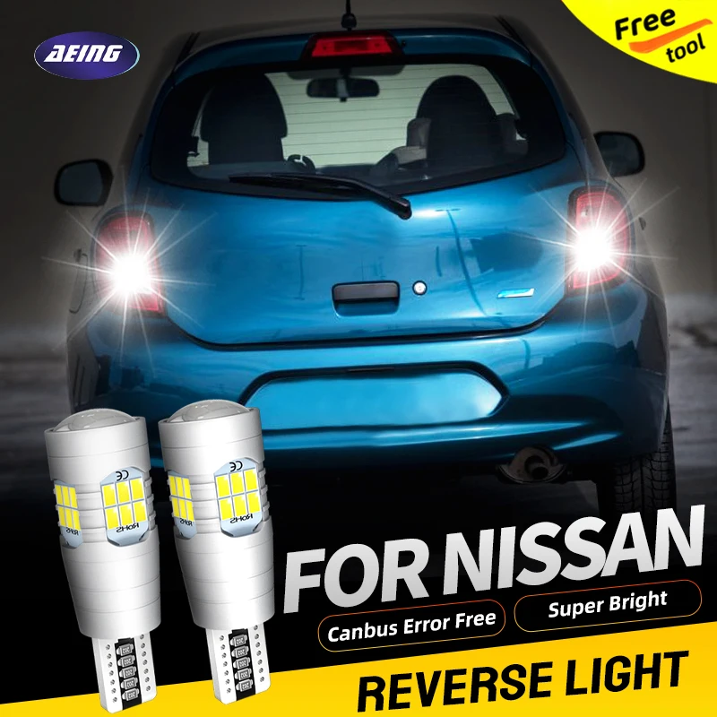 2 X W16W Led Reverse Backup Light Blub Lamp T15 Per Nissan Micra Sylphy Tiina Altima 370Z Cube Maxima Titan Gt-R Leaf Quest Sentra