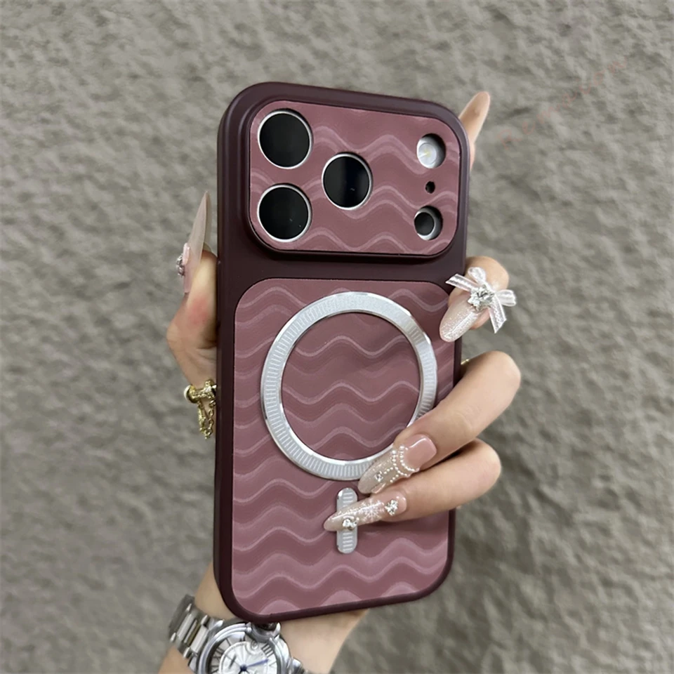 Magnetic Wave Phone Case With Shockproof Protection For Iphone_voghion.com