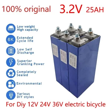 Batteria al Litio Ferro Fosfato 3.2V 25Ah 25000mAh, Batteria agli Ioni di Litio a Ciclo Profondo per Alimentazione Solare UPS e Altre Applicazioni