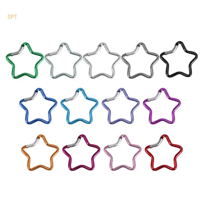 Aluminum Alloy Locking Star Carabiner for Camping Fishing Hiking Traveling 714F