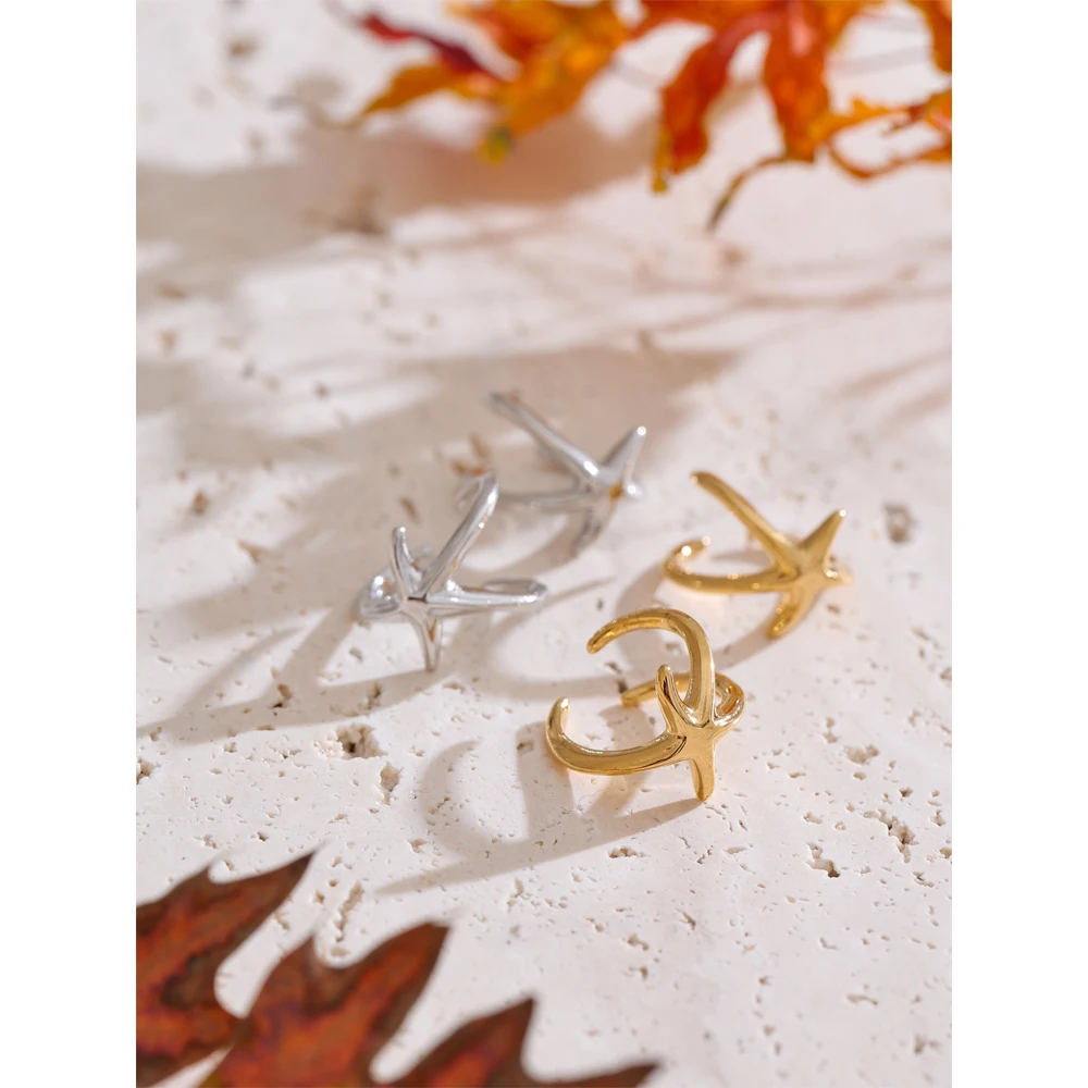 Yhpup Starfish Ear Bone Clip Earrings