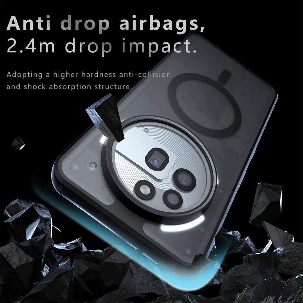 Wireless Charger Frosted Hard Back Case with Magnetic Feature