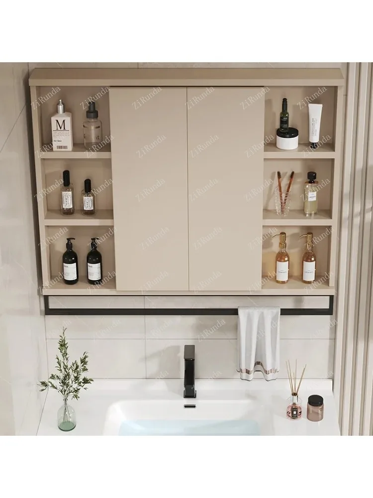 Smart Bathroom Mirror Cabinet Wall-mounted De-fog Storage Mirror Cabinet Simple Fashion Furniture Espejo Gabinete FYBC