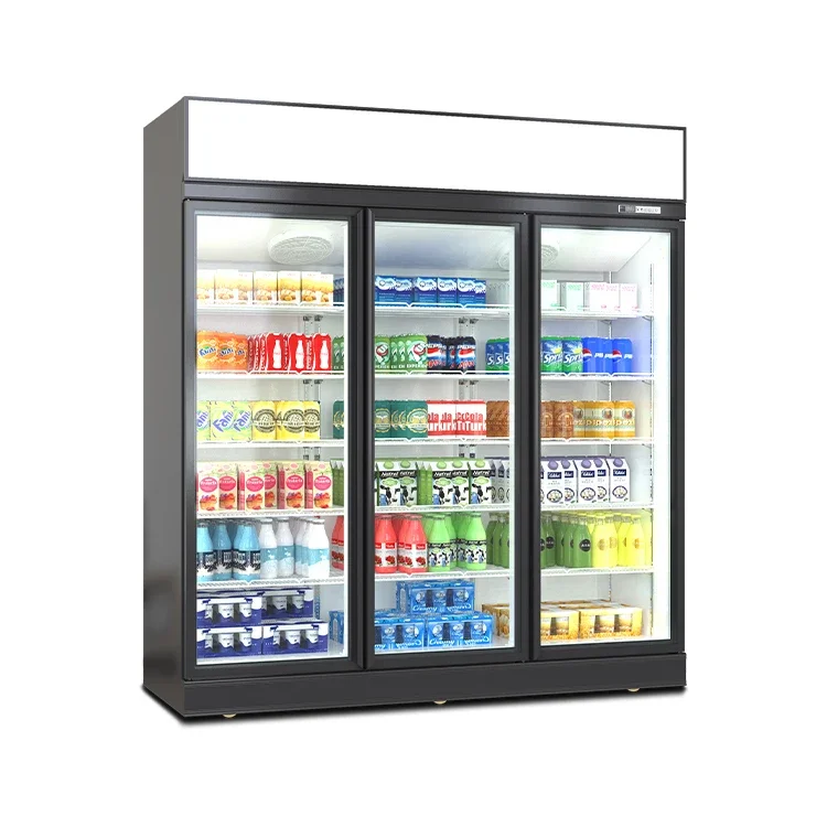 Vertical Large Capacity 4 Glass Door Display Cooler Beverage Refrigerators Fridge - Image 4