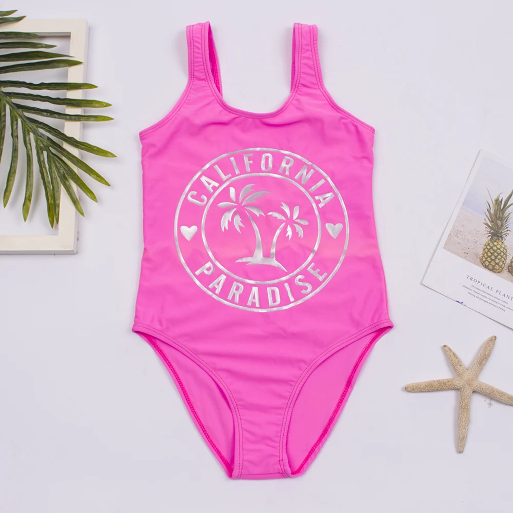 Kids Girls Swimsuit Swimwear Print Children Swimming Suit 5-14 Years Baby Monokini Bathing Suit