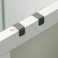 2pcs S-Shaped Metal Hook Cabinet Door Hanging Rack Gadgets Holders Shelves Cabinet Storage Organizer Bathroom Accessories 5