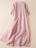 112787-42e9a0.jpg Robes d'été imprimées vintage pour femmes 2026 – Nouvelle robe longue décontractée et respirante pour femme, tenue de bureau élégante