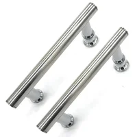 2pcs/Lot ABS+ Stainless Steel Brushed Sliding Knob Door Handle For Furniture Interior Shower Cabin Accessories Hardware Decor 1