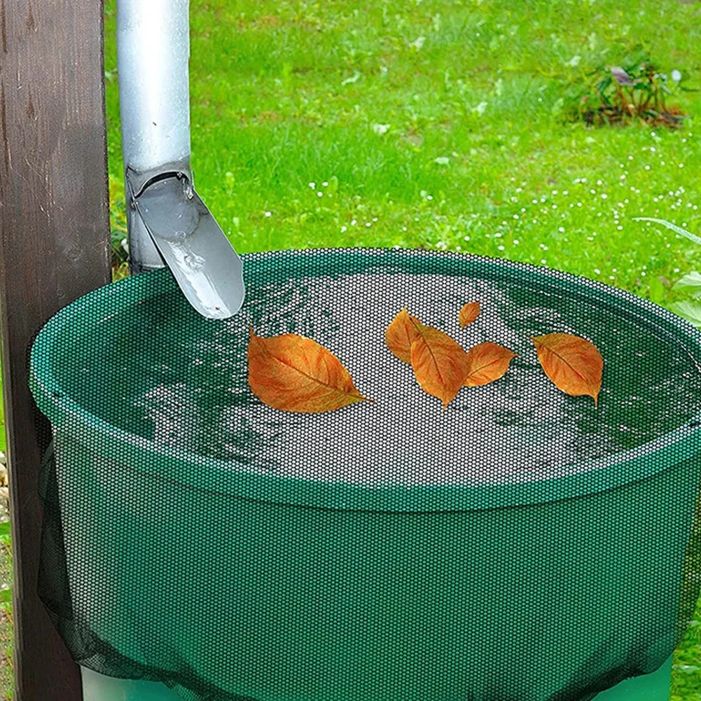 Rain Barrel Cover Pond Protector Net Rain Bucket Net With Cord Rain Bucket Water Cover 50cm