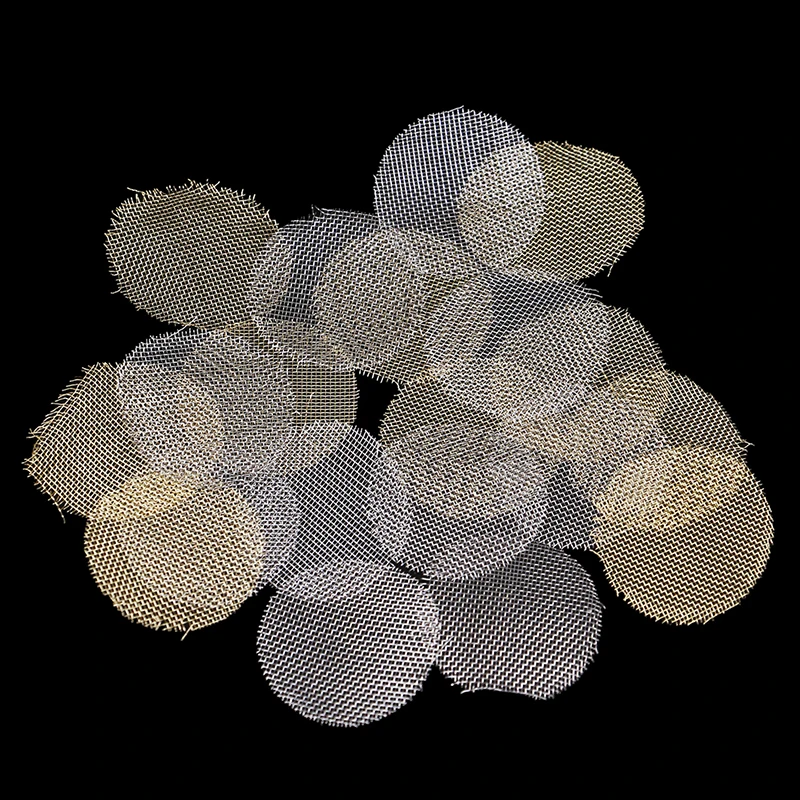 100pcs Multifunctional Hookah Water Pipe Tobacco Smoking Accessorie Metal Filters Smoke Pipe Screen Gauze 20mm