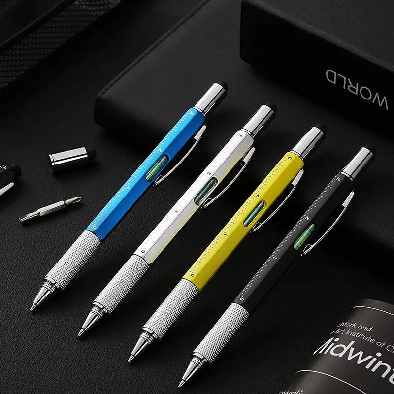 

48Pcs Multifunction Ballpoint Pen with Handheld Tool Measure Technical Ruler Screwdriver Touch Screen Stylus Spirit Level