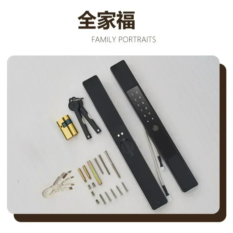 Waterproof TTLock APP Fingerprint Password Card Automatic Lock Bridge-Cut Aluminum Alloy For Outdoor Pull Push Sliding Door