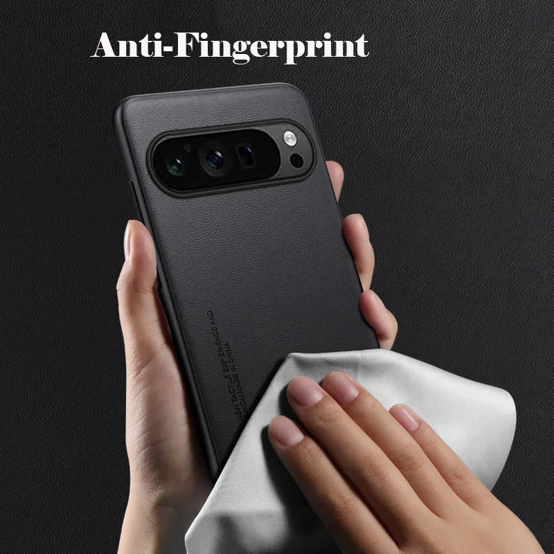EUCAGR Luxury Leather Shockproof Soft Back Cover - Premium Plain Skin Phone Case