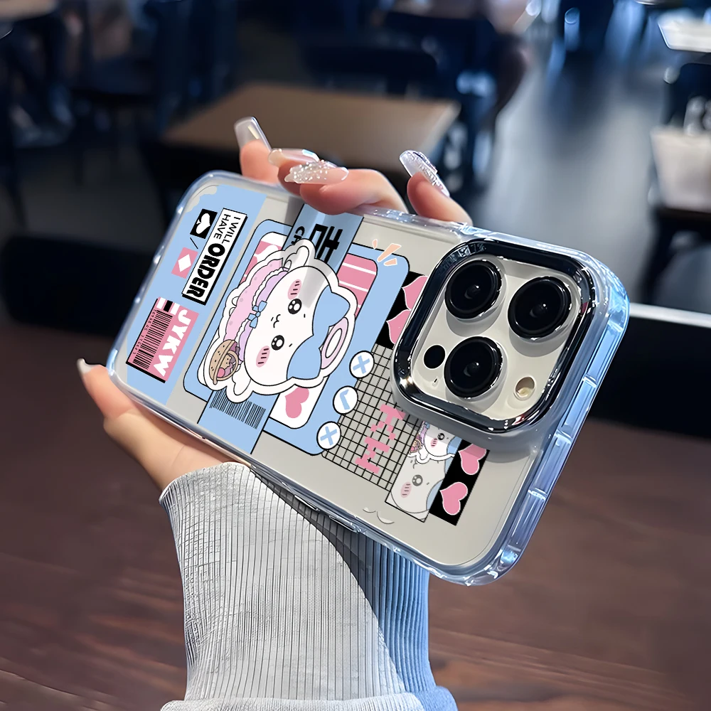 Cute Chiikawas Usagies Luxury Clear Phone Case Cover