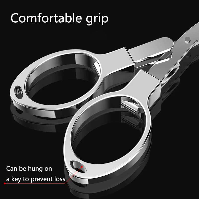 Portable Folding Carbon Steel Fishing Scissors Multifunctional Needlework Cutting Tools Mini Tackle Supplies