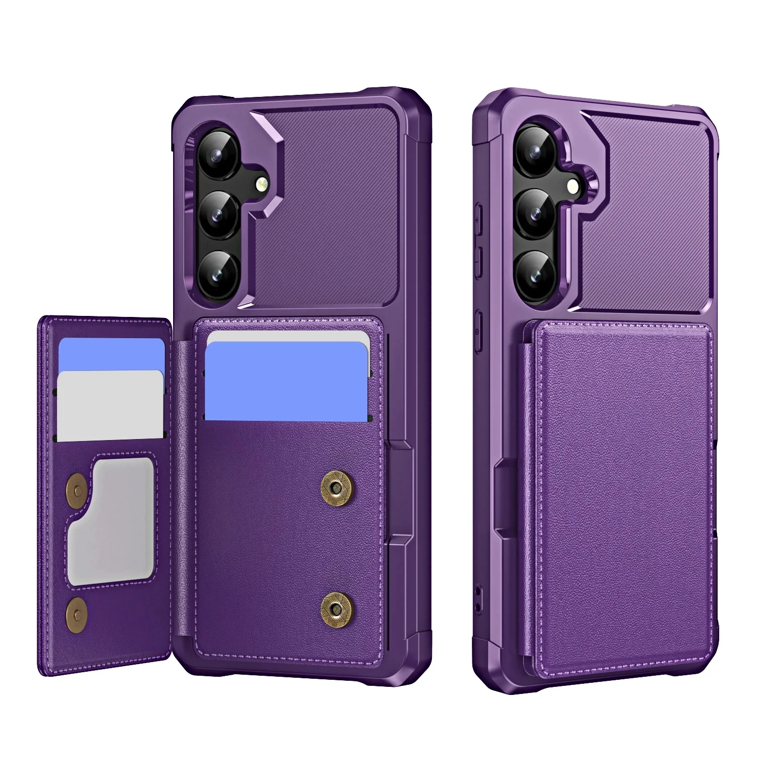 Luxury Leather Flip Wallet Case - Premium Shockproof Card Holder Cover