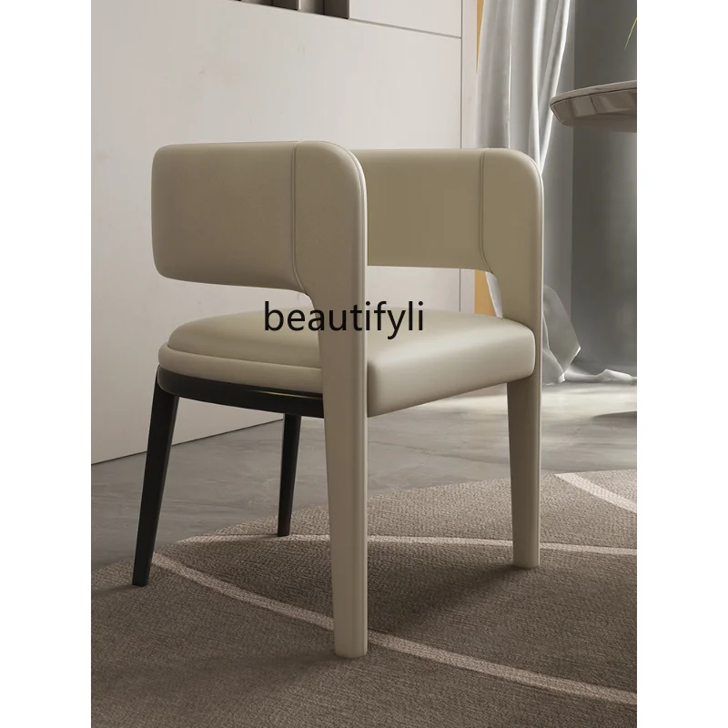 

Light Luxury Dining-Table Chair Home Backrest Simple Modern Cosmetic Chair Tea Table Master Chair Mahjong Chair Armrest Stool