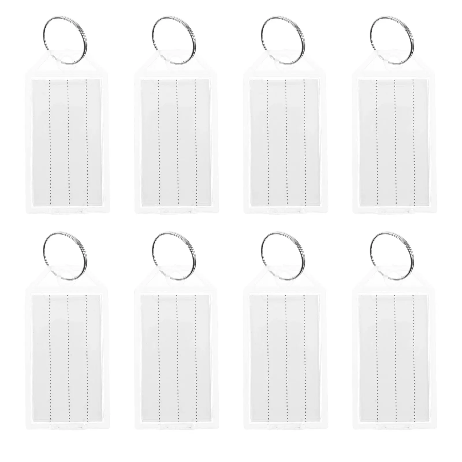 100Pcs 빈 키 태그 수하물 가방 수하물 식별자 일상 사용을 위한 소형 경량 키링 라벨 태그