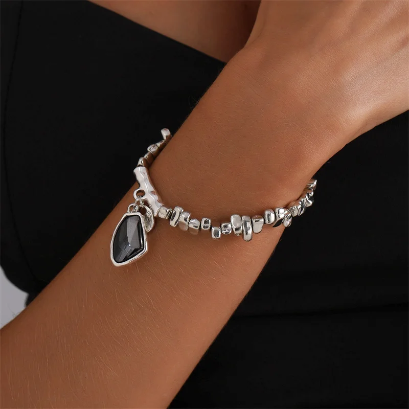 1Pc New Trendy Beads Choker Necklace For Women Elegant Black Irregular Pendant Necklace Bracelet For Wedding Party Jewelry Gift_voghion.com