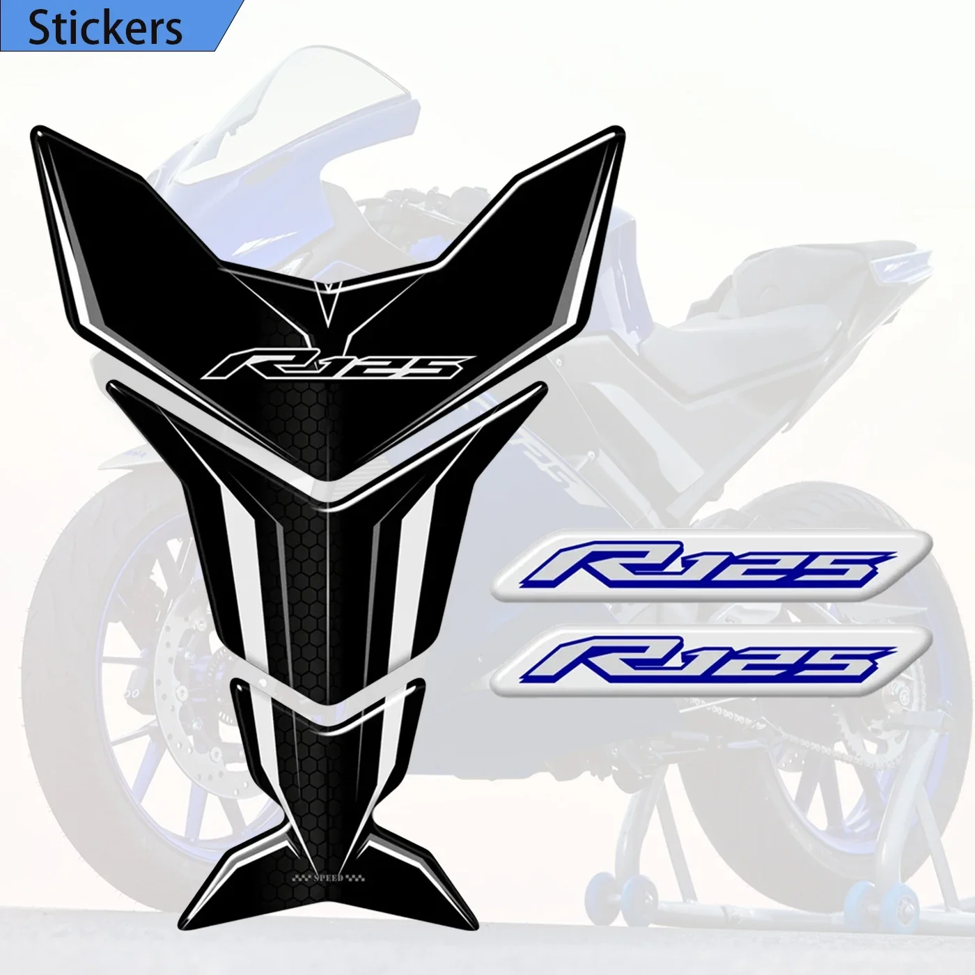 YZF R125 Fit Yamaha R 125  Tank Pad Protector decals Tank Pad Motorcycle 2014 2015 2016 2017 2019 2020