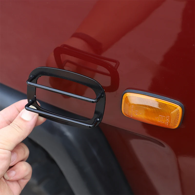 

For Toyota Fj CRUISER 2007-2021 Car Modeling Side Turn Signal Protection Mesh Metal Car Exterior Modification Accessories