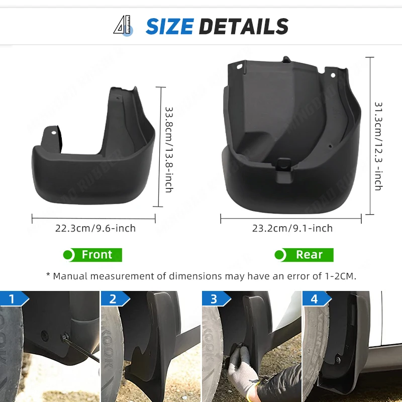 Front Splash Guard Fender Liner Set – For 2012-2016 Honda CR-V, Left & Right, VR Auto Parts