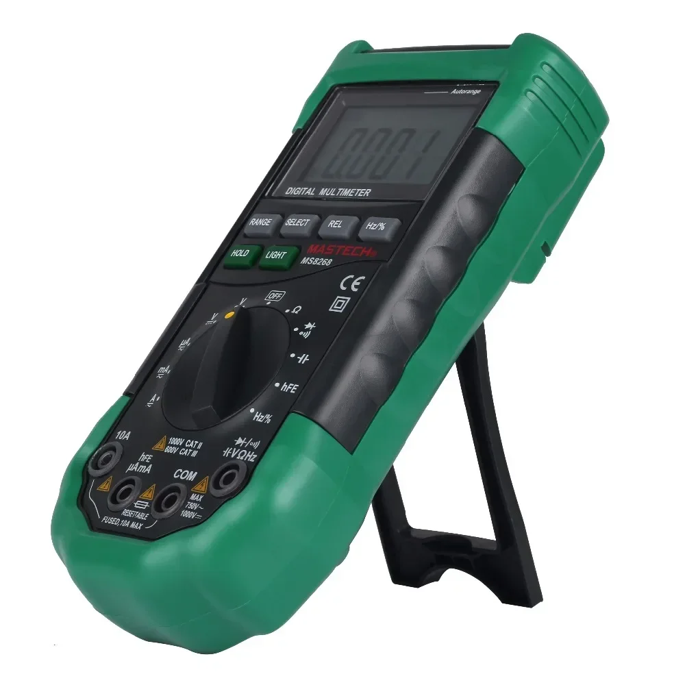 MASTECH MS8268 Auto Range Digital Multimeter AC/DC Voltage Tester ohm Frequency Capacitance Meter diode test