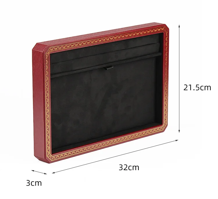 Fashion PU Leather Jewelry Ring Jewelry Display Organizer Box Tray Holder Earring Jewelry Storage Showcase