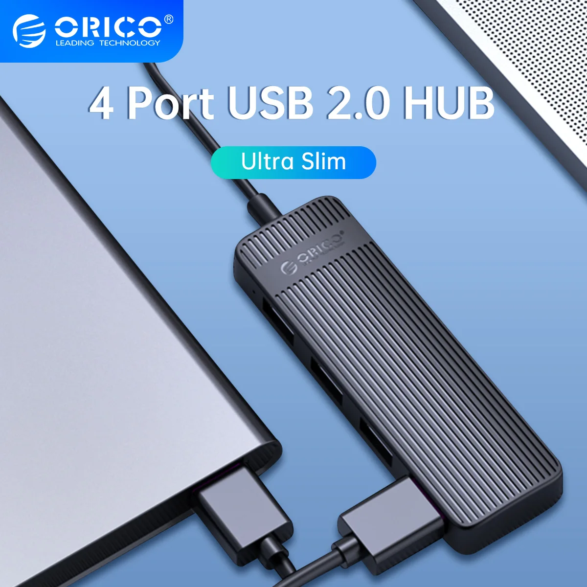 ORICO 4 порта USB 2 0 концентратор ультра тонкий Супер Скоростной данных ABS Мини