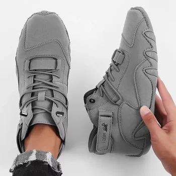 أحذية رجالية بتصميم جلدي جديد خفيفة الوزن وسهلة ومريحة ومسامية ومناسبة لركوب الدراجات في الهواء الطلق والمشي أحذية مسطحة القاع