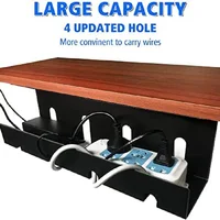 Under Desk Cable Management Tray Desk Cord Organizer Carbon Steel Cable Management Accessories Office Storage Rack 1 or 2 pcs 1